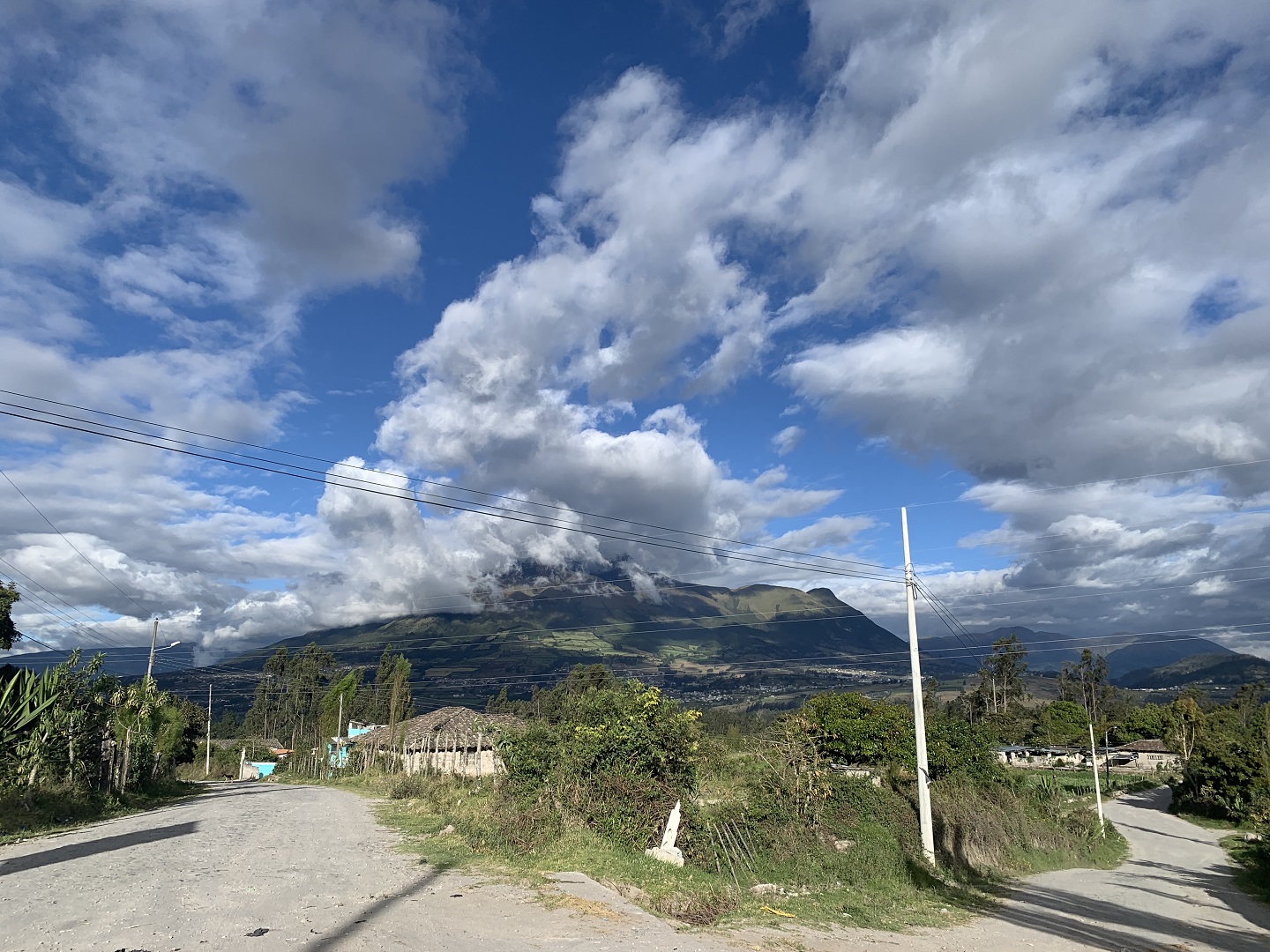 white clouds with blue sky in ecuador