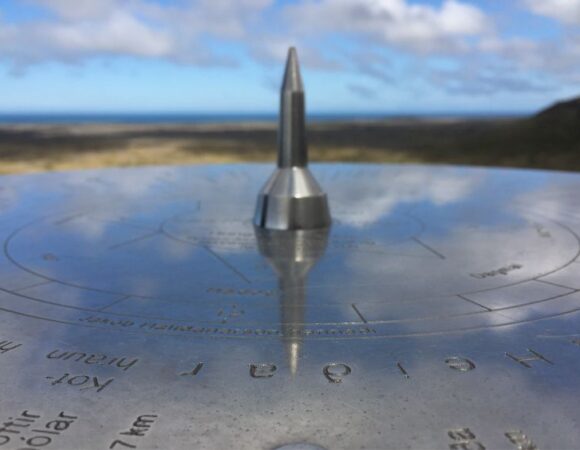 very closeup shot of sundial